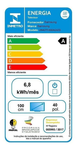 Imagem 5 de 5 de Smart Tv Led 40 Samsung Un40t5300agxzd Full Hd Usb Hdmi