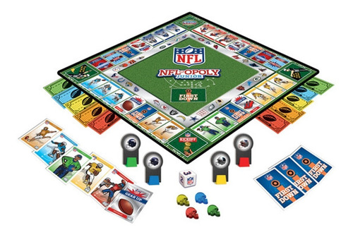 Imagen 2 de 4 de Juego De Mesa: Nfl Opoly Junior