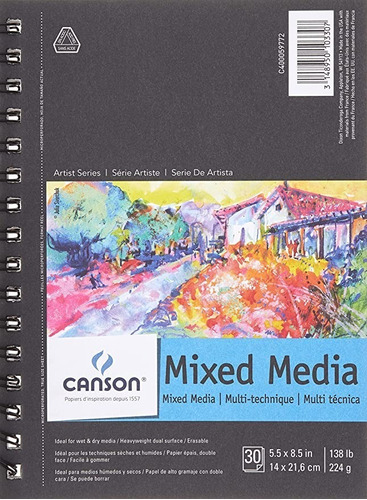 Sketchbook/cuaderno De Dibujos Mix Media Canson 5.5 X8.5 