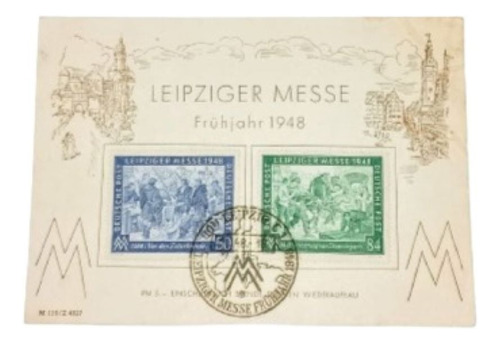 Tarjeta Alemania Ocupacion Aliada 1948- Leipziger 