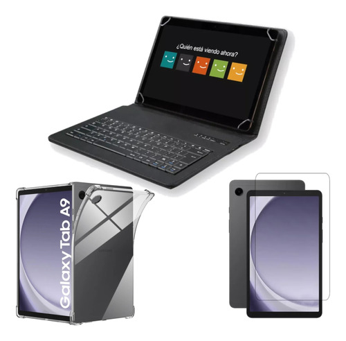 Funda Para Tablet Samsung Tab A9 8.7 Teclado + Funda +vidrio