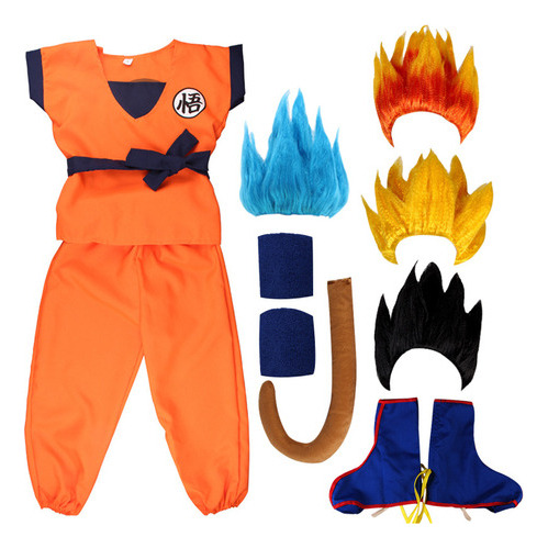 Disfraz De Goku De Dragon Ball Cosplay For Adultos Y Niños