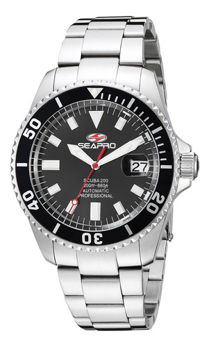 Reloj Hombre Seapro Sp4311 Automático Pulso Plateado En