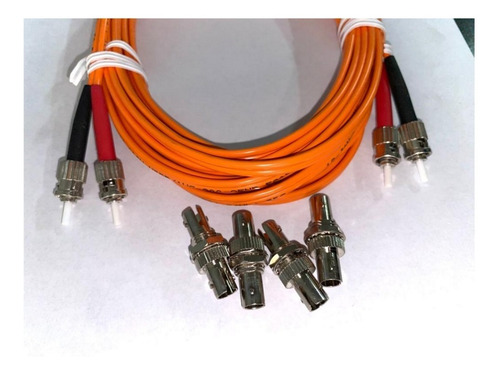 Patchcord Fibra Optica Conector St St Multmodo 5 Mts Duplex