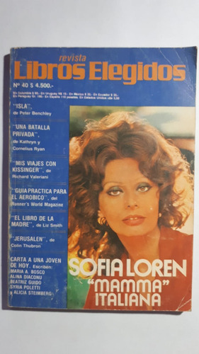 Revista Libros Elegidos 40 1979 Sofia Loren Beatriz Guido