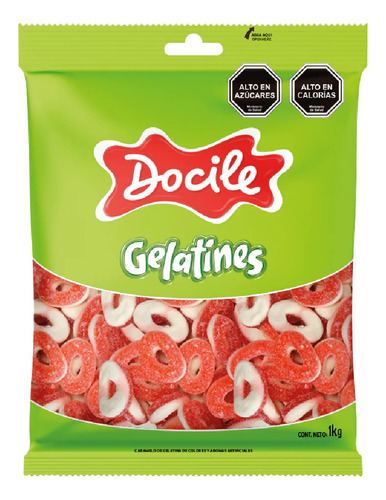 Gomitas Aros Ácidos Frutilla 1 Kg. Docile