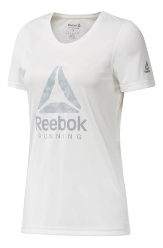 Playera Reebok Mujer Blanco Logo Gym Crossfit Cf7462