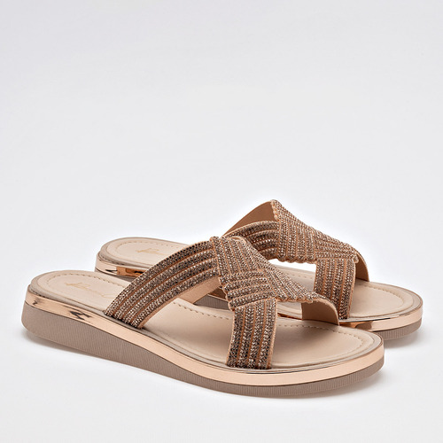 Been Class Sandalia Para Mujer Dorado Rosa Cod 131832-e