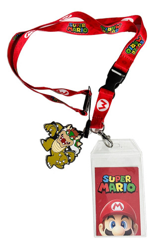 Super Mario Porta Carnet Identificacion Importado Bowser