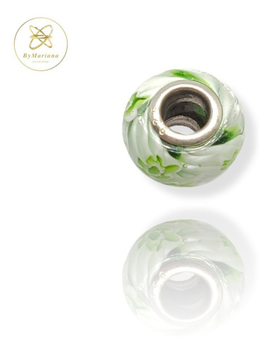Dije Plata Charms Dona Blanca Y Verde
