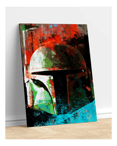 Cuadro Boba Fett Casco Star Wars Decorativo Moderno Pieza