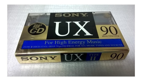 Cassette Sony Audio Virgen Ux 90  Sellado Cromo Original