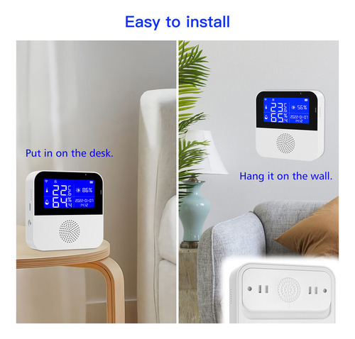 Sensor De Temperatura Y Humedad Pantalla Wifi Aplicación T