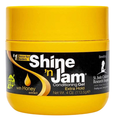 Shine And Jam Gel Fixação Braid Para Twist Locs Trança Forte