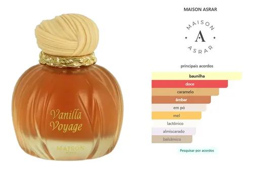 Vanilla Voyage Perfume Árabe Eau de Parfum Paris Corner Limited