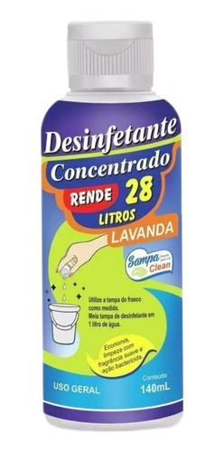 6 Desinfetante Concentrado Lavanda - Rende 28 Litros
