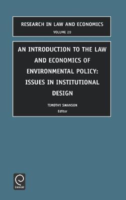 Libro Introduction To The Law And Economics Of Environmen...