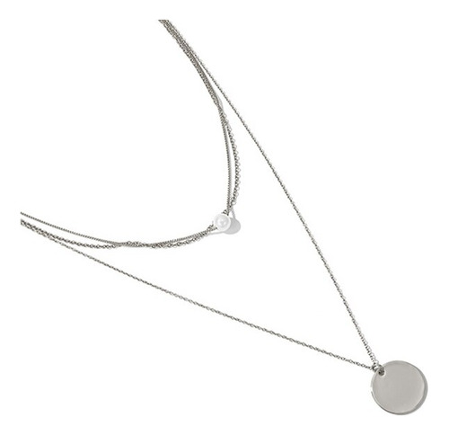 Collar De Acero Inoxidable Para Mujer, Cadena Mult 0257-s