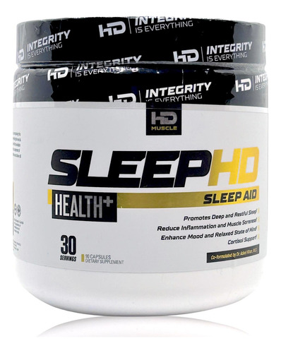 Sleep Hd Health+ 30 Serv 90 Caps Magnesio Triptofano Hd Musc Sabor Sin sabor