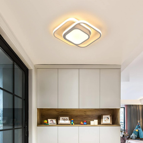 Sonheo Lámparas De Techo Led Colgante Modernas Decorativa Sala Baño Y Interiores Incluye Focos Con 3 Modos De Luz blanca cálida neutra 36w blanco