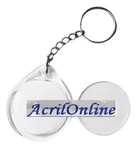 Comprar 25 Llavero Publicitario Redondo Acrílico Oferta! Con Cadena