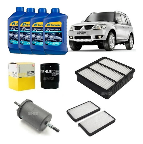 Kit Filtros Troca Óleo Ipiranga 10w40 Pajero Tr4 2.0 16v