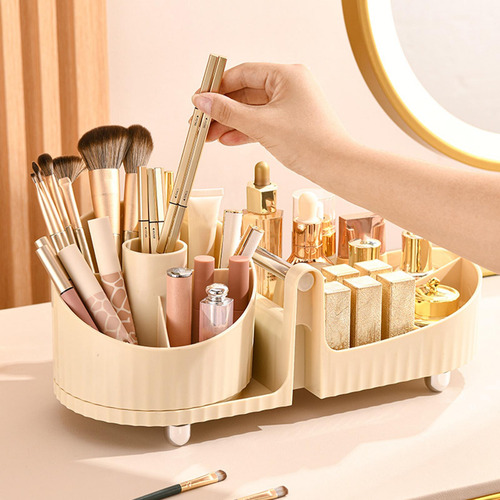 Organizador De Maquillaje Impermeable 360° Para Escritorio
