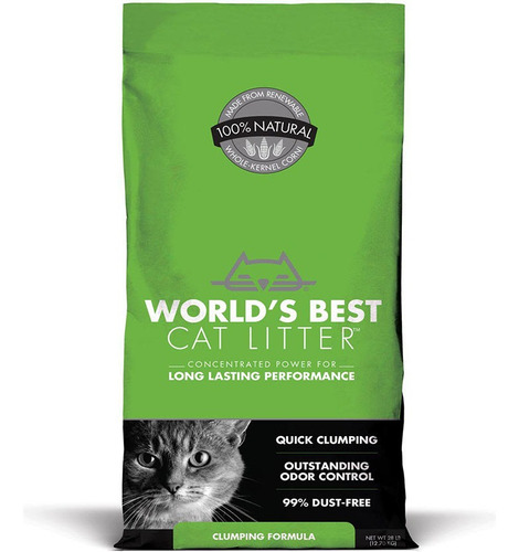 Arena sanitaria para gato World´s Best Cat Litter x 3.18kg de peso neto  y 3.18kg de peso por unidad x 3.18kg de peso neto  y 3.18kg de peso por unidad