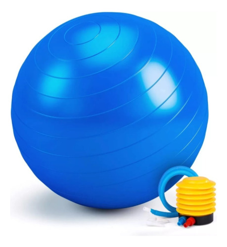 Pelota Balon Azul 65 Cms. +inflador Yoga Pilates