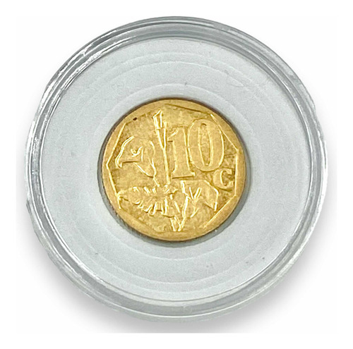 Moneda Sudáfrica De 10 Centavos Continente Africano (Usado)