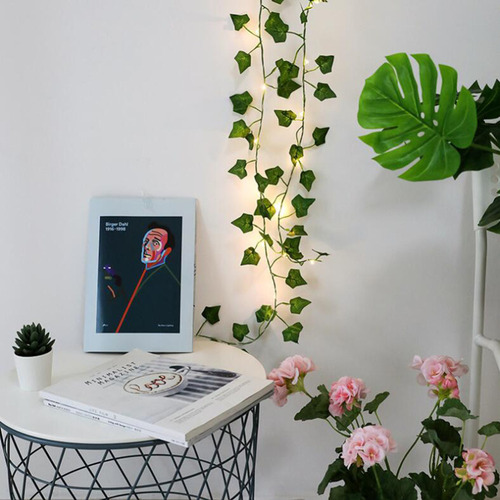 Cadena De Luces Led Con Forma De Hoja De Vid Para Bodas, Nav