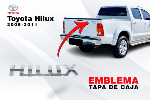 Emblema Tapa De Caja Toyota Hilux 2005-2011