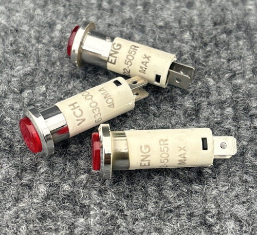 Lot Of 3 - Vch Eng 6330-002-505r Red Led Light Ind Ccy