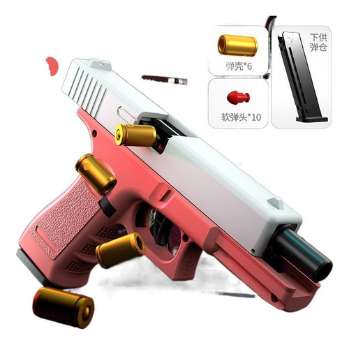 Pistola Glock Con Ráfaga Automática, 2 Cargadores Y 50 Balas
