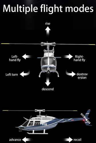 C138 Rc Helicóptero 2.4g 6ch 6-axis Gyro Altitude Hold 1/33