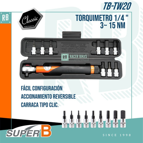 Imagen 2 de 10 de Torquimetro Bicicleta Super-b Tb-tw20 En Caja - Racer Bikes