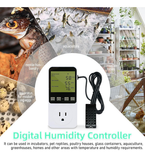 Controlador Digital De Temperatura De Humedad Enchufe De Sal