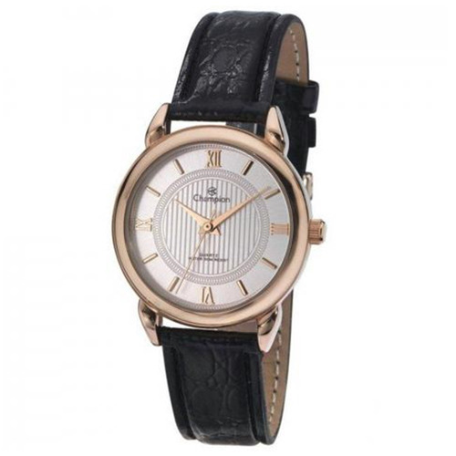 Relógio Feminino Rose Champion Pulseira De Couro Original