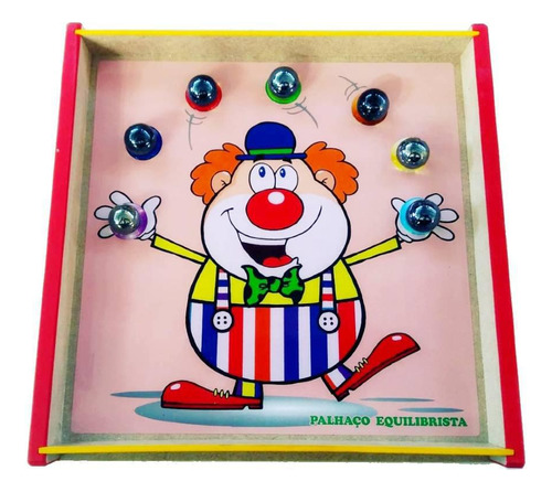 Jogo Palhaço Equilibrista - Coordenação Motora - 22x27x3 Cm