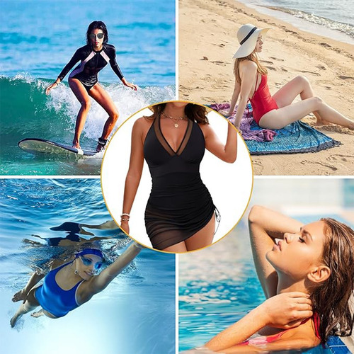 Traje Baño Control Abdomen Mujer-cintura Alta & Diseño Curvy