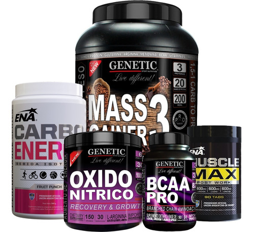 Anabol 5 Whey Gainer Muscle Max Bcaa Arginina Carbo Energy