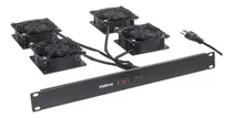 Comprar Sistema Kit Ventilação Rack 19' 4 Coolers Preto Ventiladores Intelbras KVR4V