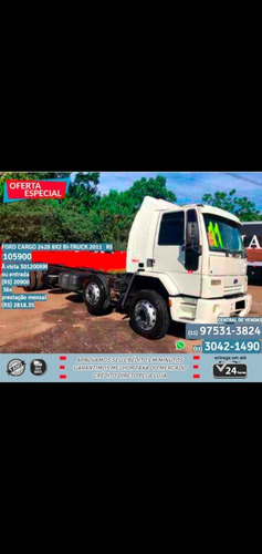 Original Ford Cargo 2428 8x2 Bi-truck 2011 - Branco