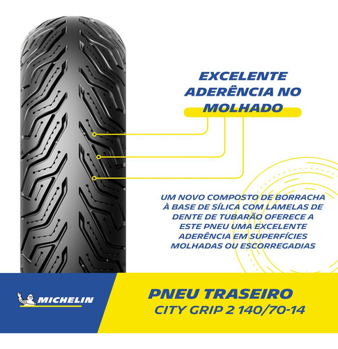 Pneu 140/70-14 Michelin Citygrip