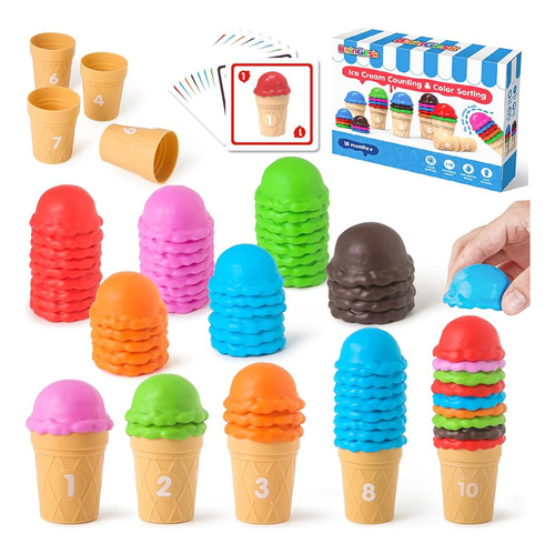 Baingesk Ice Cream Counting And Color Sorting Toys Juegos, 7