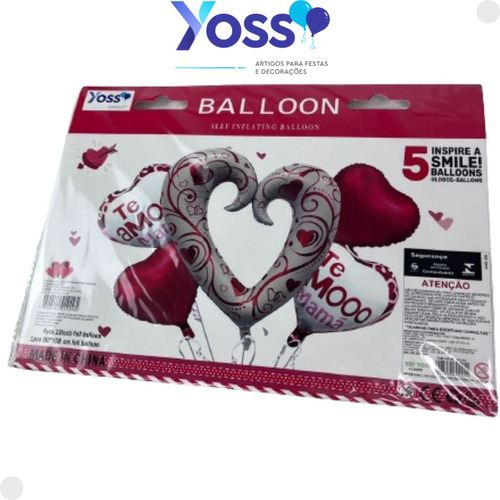 Kit De Balões De Coração Para Dia Das Mães Bl4013 - Yoss