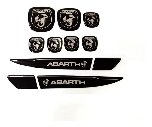 Adesivo Emblemas Apliques Fiat Punto Abarth Resinado Res16