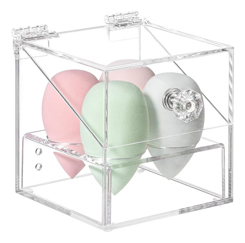 Hblife Acrylic Clear Beauty Blender Holder, 4 Hole Makeup Sp