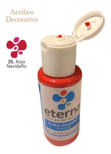 Acrílico Eterna 25 Rojo Navideño X 50ml