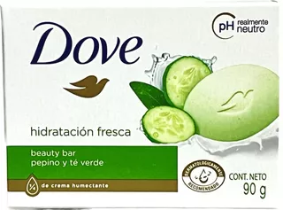 Jabón En Barra Dove Pepino Hidratación Fresca 90g